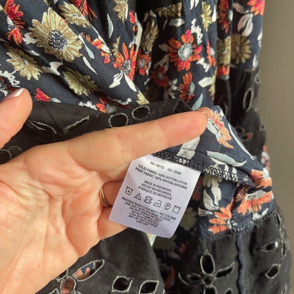 Free People Floral Bell Sleeve Dress Tunic - Picture 11 of 11